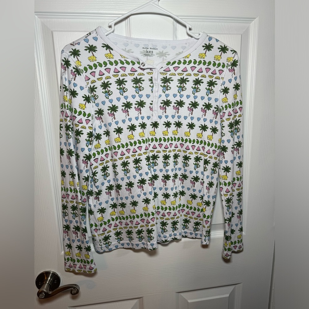 Roller Rabbit Monkey Pajamas Tropical Monkey Size XS